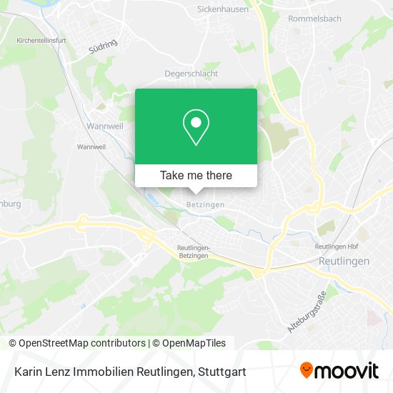 Karin Lenz Immobilien Reutlingen map