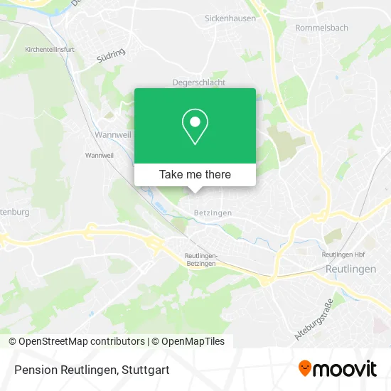Карта Pension Reutlingen