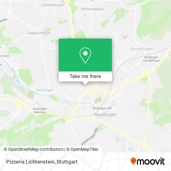 Карта Pizzeria Lichtenstein