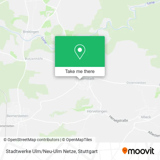 Карта Stadtwerke Ulm/Neu-Ulm Netze