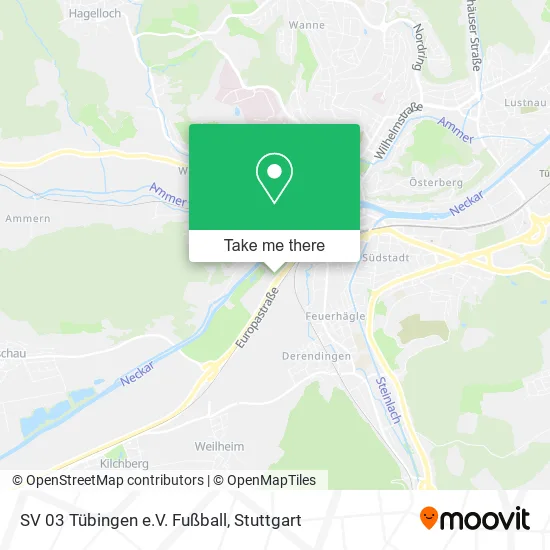 Карта SV 03 Tübingen e.V. Fußball