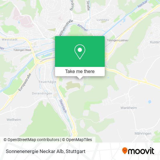 Sonnenenergie Neckar Alb map