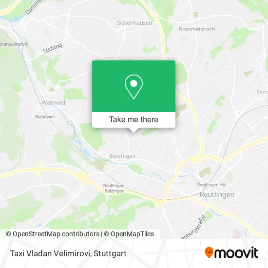 Карта Taxi Vladan Velimirovi