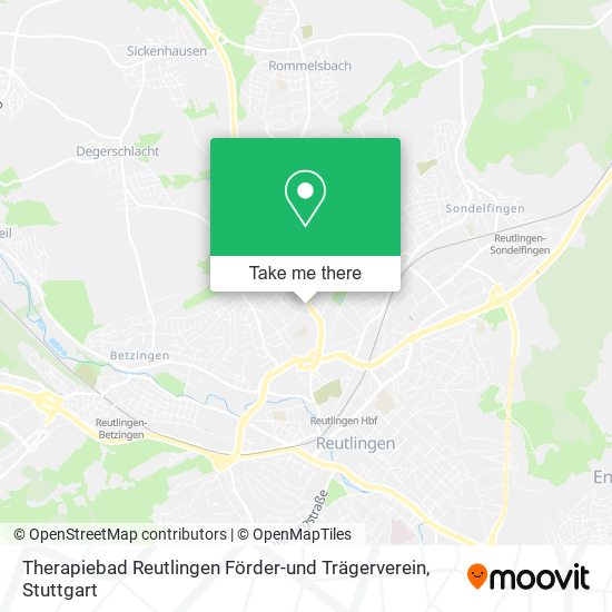 Карта Therapiebad Reutlingen Förder-und Trägerverein