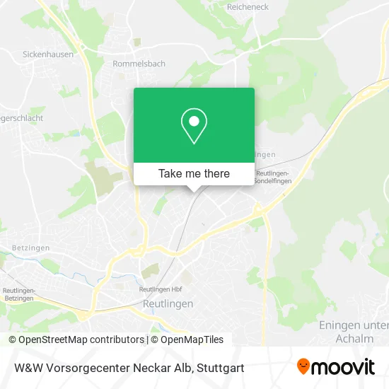Карта W&W Vorsorgecenter Neckar Alb