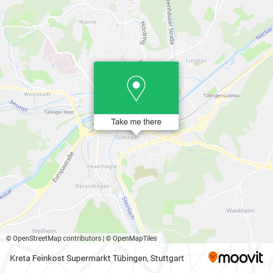 Kreta Feinkost Supermarkt Tübingen map