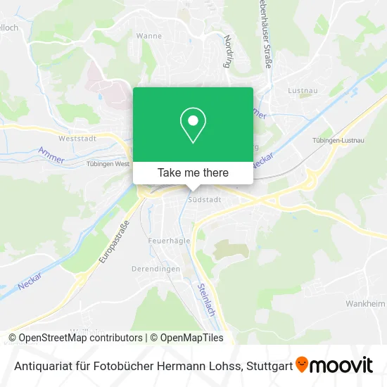 Карта Antiquariat für Fotobücher Hermann Lohss