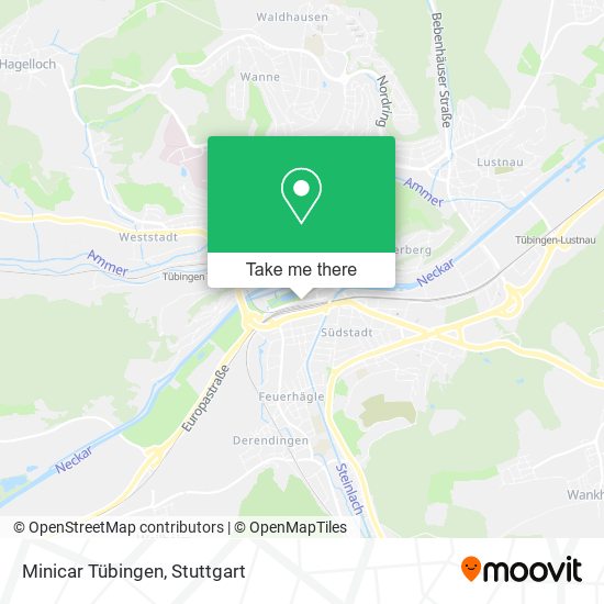 Minicar Tübingen map