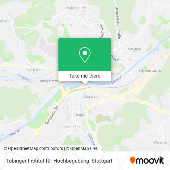 Tübinger Institut für Hochbegabung map