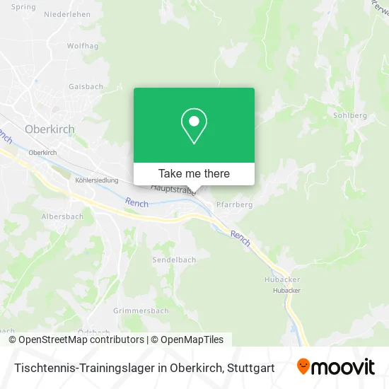 Карта Tischtennis-Trainingslager in Oberkirch