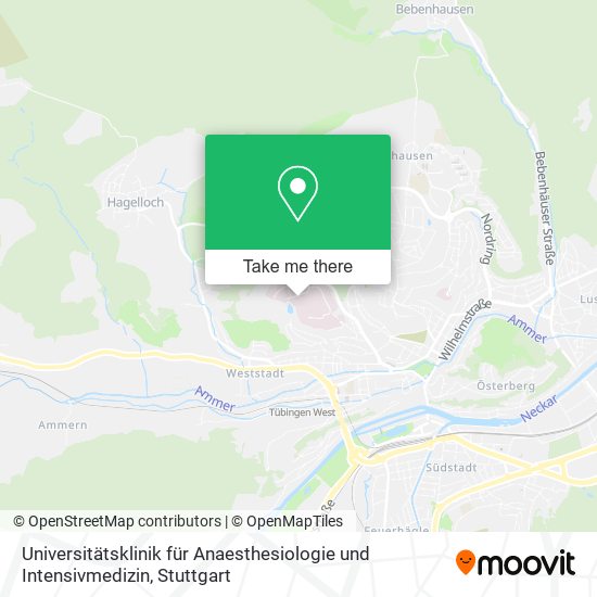 Universitätsklinik für Anaesthesiologie und Intensivmedizin map