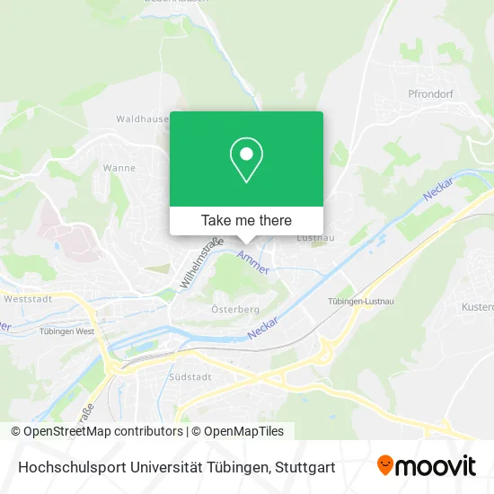 Карта Hochschulsport Universität Tübingen