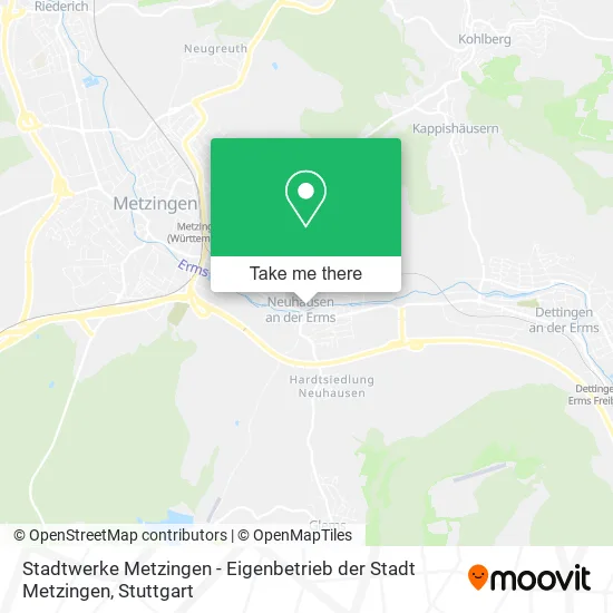 Карта Stadtwerke Metzingen - Eigenbetrieb der Stadt Metzingen
