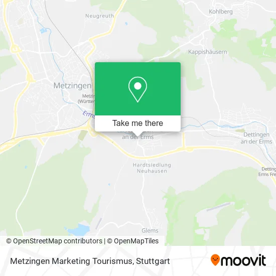 Карта Metzingen Marketing Tourismus