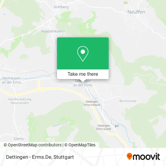 Карта Dettingen - Erms.De