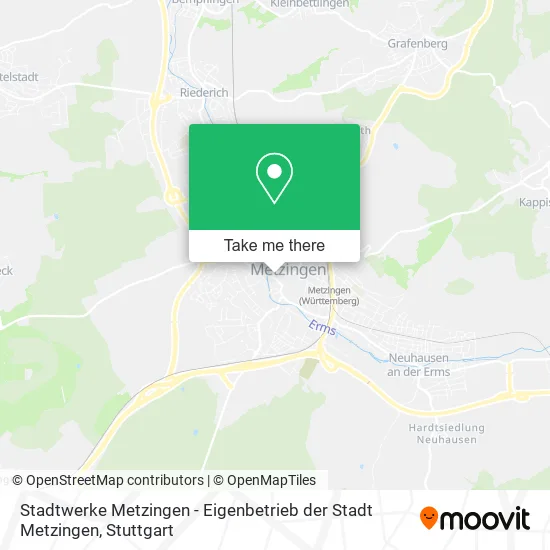 Карта Stadtwerke Metzingen - Eigenbetrieb der Stadt Metzingen