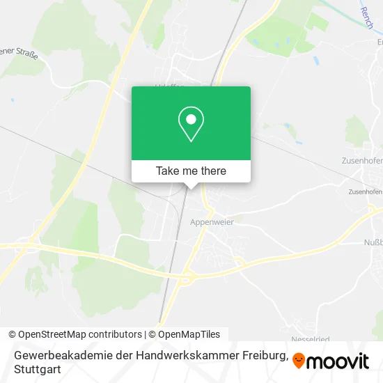 Карта Gewerbeakademie der Handwerkskammer Freiburg