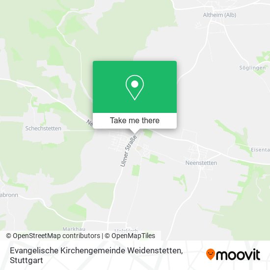 Карта Evangelische Kirchengemeinde Weidenstetten