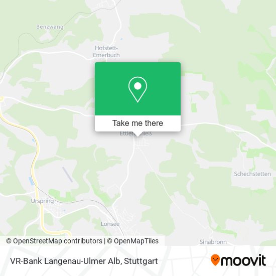 VR-Bank Langenau-Ulmer Alb map