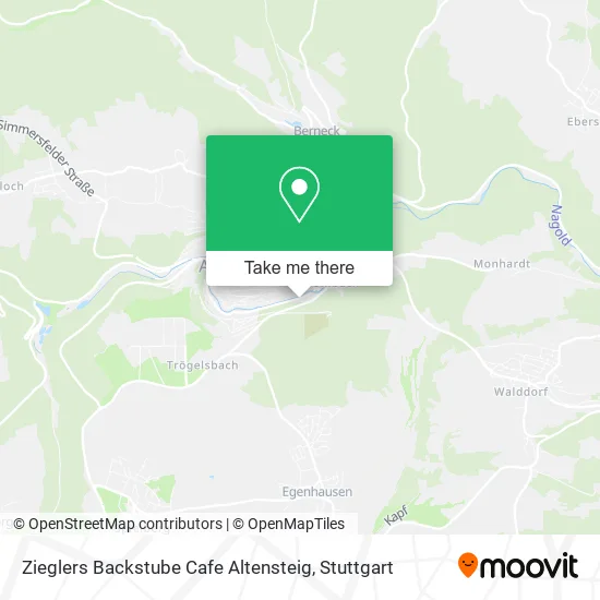 Карта Zieglers Backstube Cafe Altensteig
