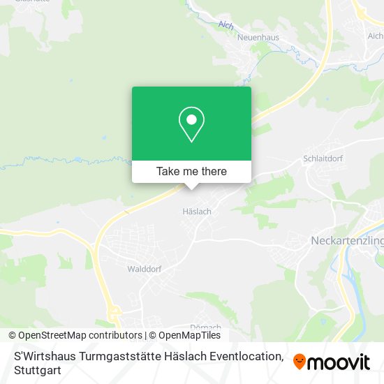 Карта S'Wirtshaus Turmgaststätte Häslach Eventlocation