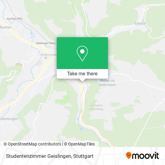 Карта Studentenzimmer Geislingen