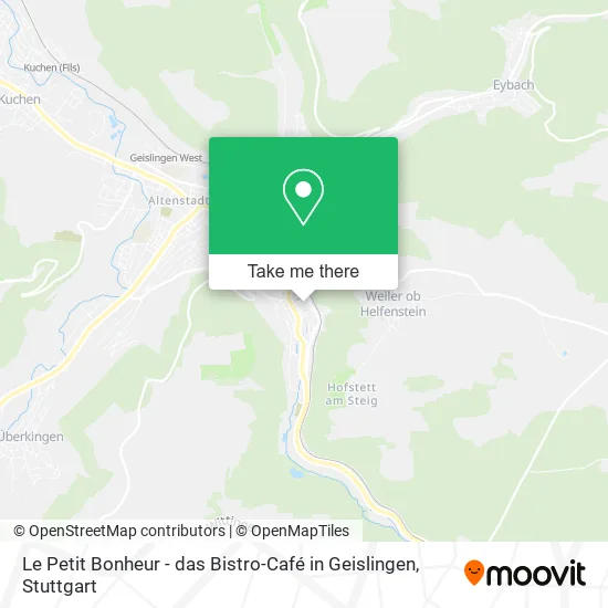 Карта Le Petit Bonheur - das Bistro-Café in Geislingen