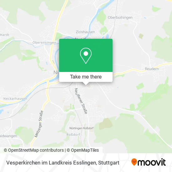 Карта Vesperkirchen im Landkreis Esslingen