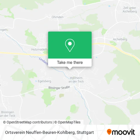Карта Ortsverein Neuffen-Beuren-Kohlberg