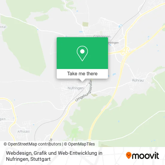 Карта Webdesign, Grafik und Web-Entwicklung in Nufringen