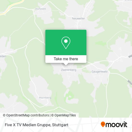 Five X TV Medien Gruppe map