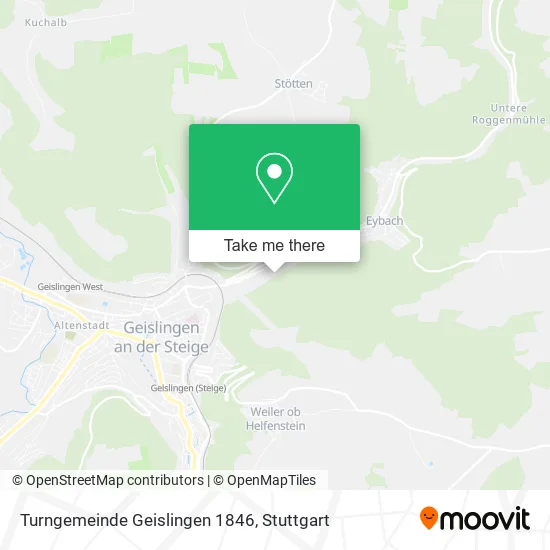 Карта Turngemeinde Geislingen 1846