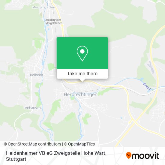 Heidenheimer VB eG Zweigstelle Hohe Wart map