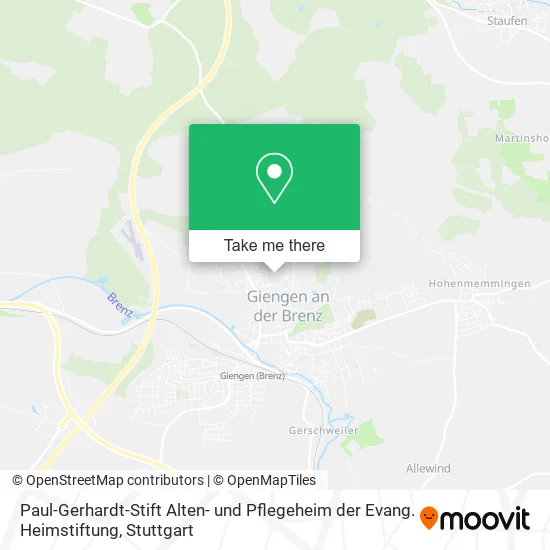 Карта Paul-Gerhardt-Stift Alten- und Pflegeheim der Evang. Heimstiftung