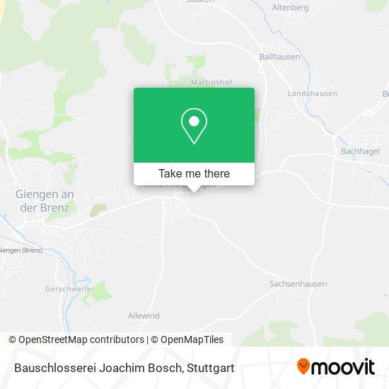 Bauschlosserei Joachim Bosch map
