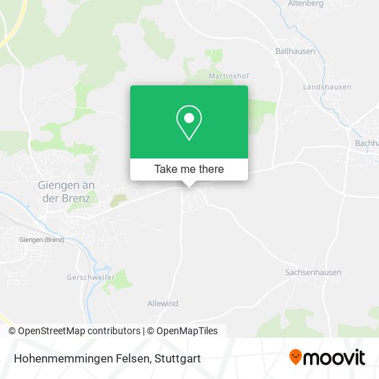 Hohenmemmingen Felsen map