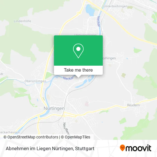 Карта Abnehmen im Liegen Nürtingen