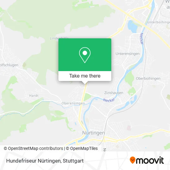 Карта Hundefriseur Nürtingen
