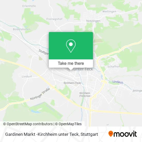 Карта Gardinen Markt -Kirchheim unter Teck