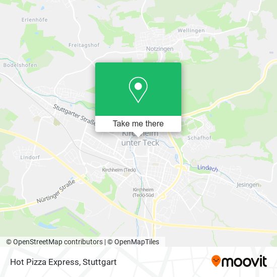 Hot Pizza Express map