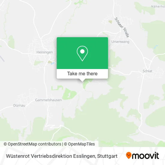 Карта Wüstenrot Vertriebsdirektion Esslingen