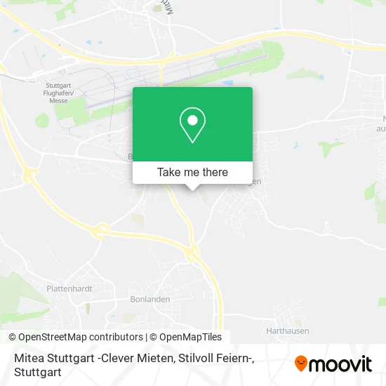 Карта Mitea Stuttgart -Clever Mieten, Stilvoll Feiern-