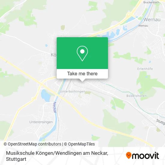 Карта Musikschule Köngen / Wendlingen am Neckar