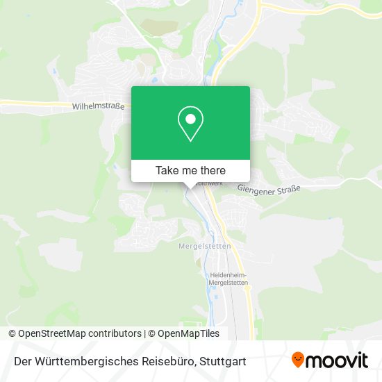 Der Württembergisches Reisebüro map