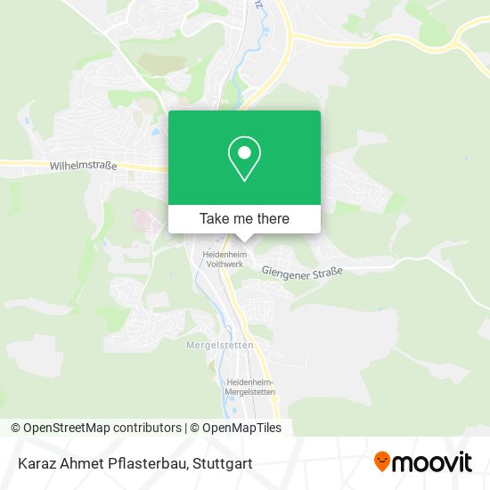 Карта Karaz Ahmet Pflasterbau