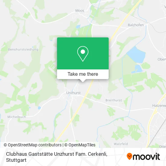 Карта Clubhaus Gaststätte Unzhurst Fam. Cerkenli