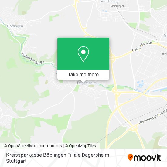 Kreissparkasse Böblingen Filiale Dagersheim map