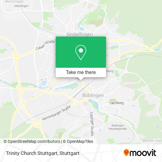 Trinity Church Stuttgart map