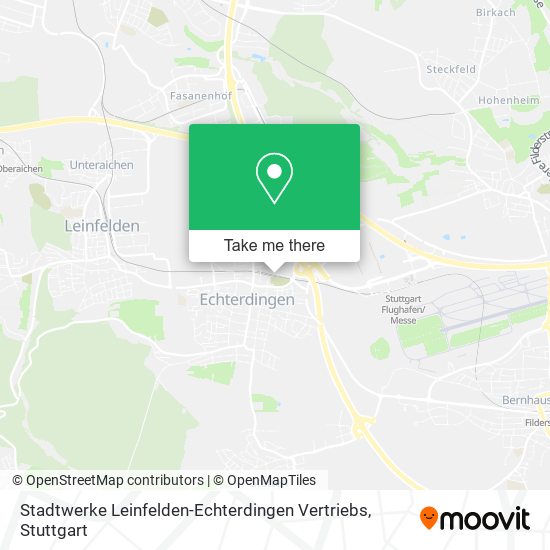 Stadtwerke Leinfelden-Echterdingen Vertriebs map