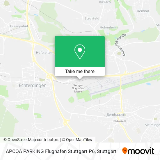Карта APCOA PARKING Flughafen Stuttgart P6